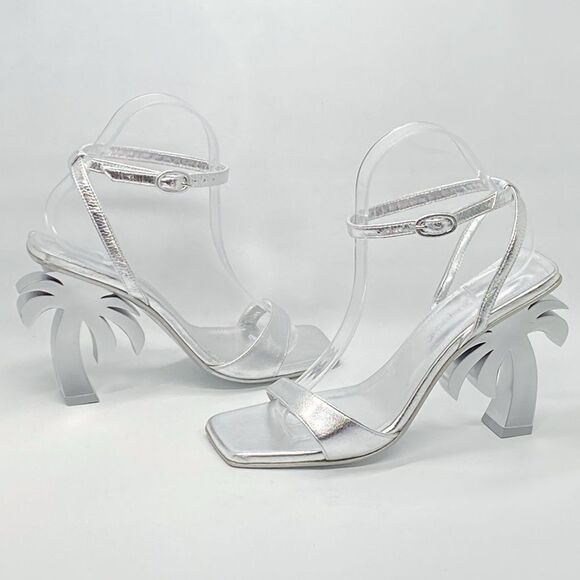 Palm Angels Palm metallic leather sandals size 38 - Picture 2 of 14
